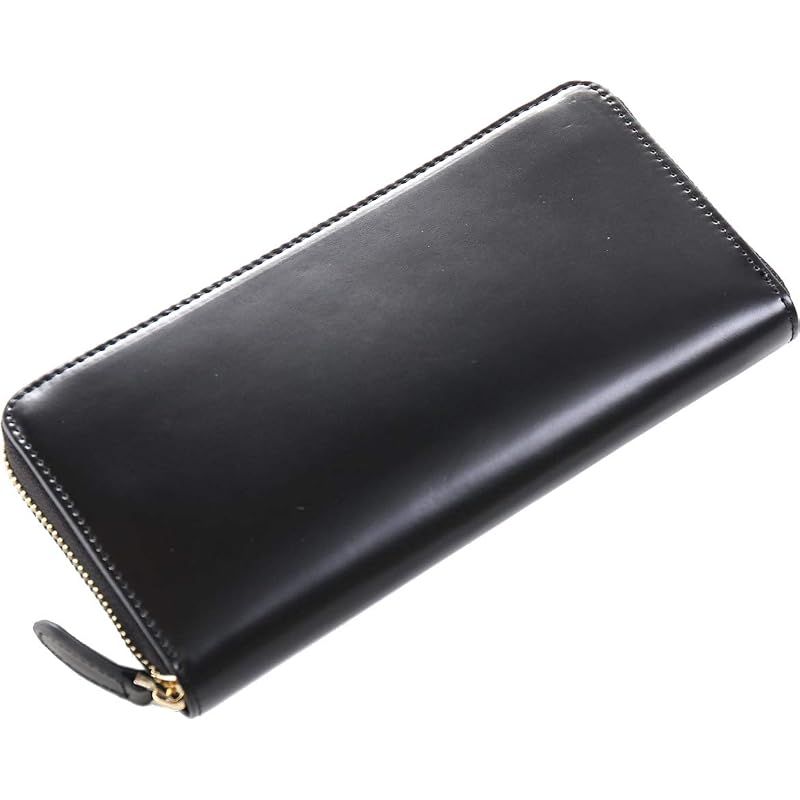 [三京商会] [doob London] 長財布 メンズ コードバン 本革 一枚革 ラウンドファスナー 小銭入れ付き 大容量 (ラウンドファスナー長財布,ブラック[ゴールド金具]) 28,601円