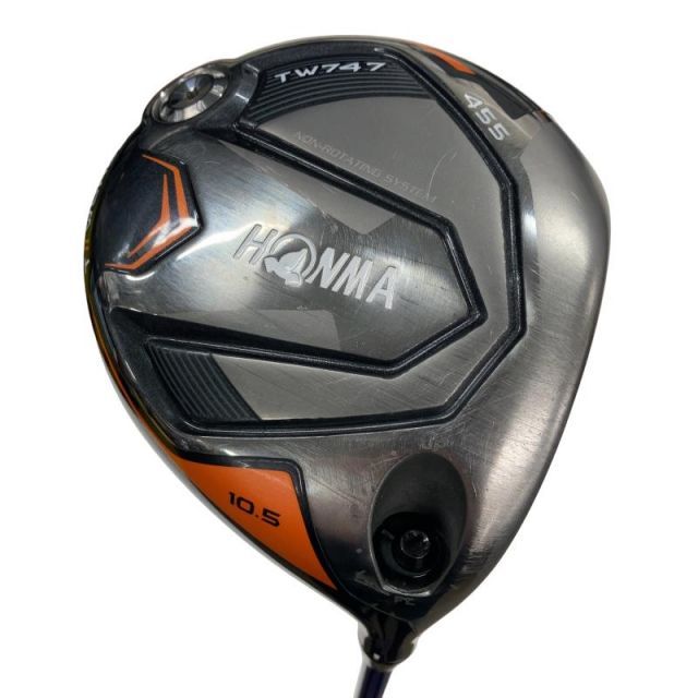 【中古】 本間ゴルフ TOUR WORLD TW747 455 10.5° ドライバー DR 純正特注シャフト (フレックスS) メンズ 男性用 右利き 右用 Cランク ゴルフクラブ