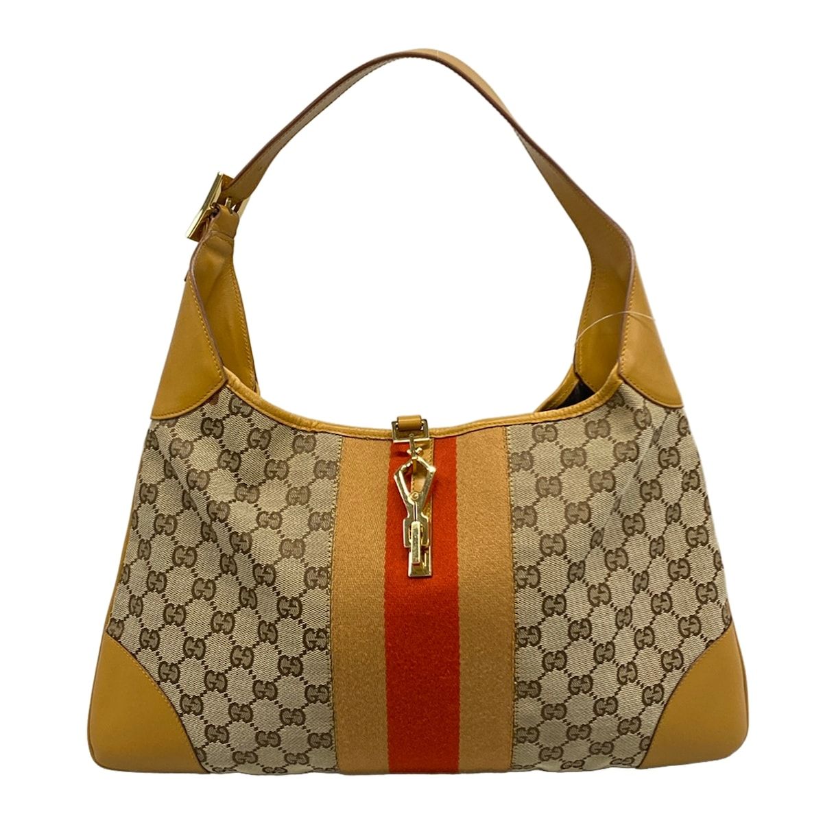 GUCCI(グッチ) ショルダーバッグ カンデンスキー 14075 ダークブラウン×ベージュ×レッド レザー