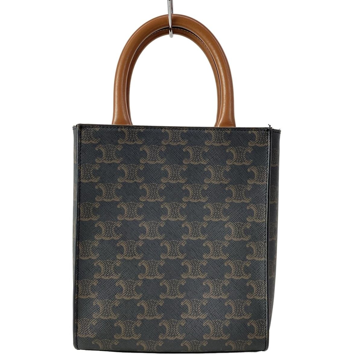 CELINE(セリーヌ) トートバッグ ミニ バーティカルカバ 黒×ダーク 