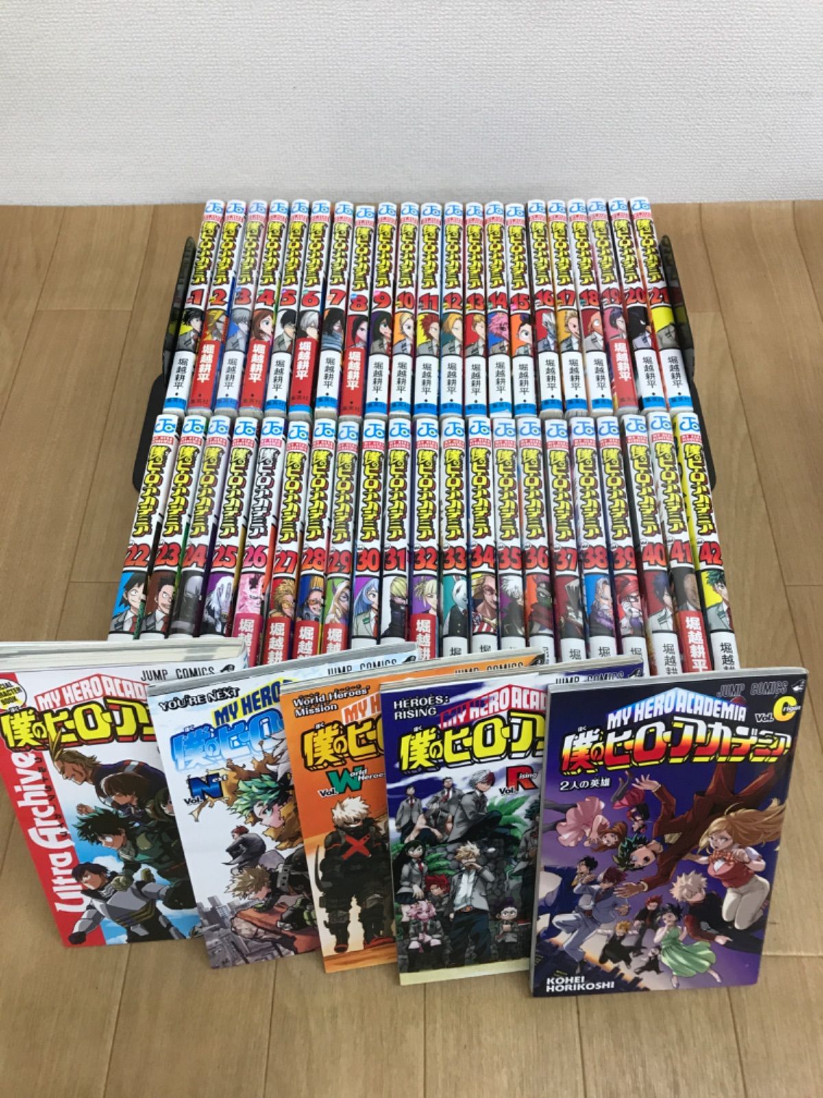 ★①【未開封あり】 僕のヒーローアカデミア 1～42巻　 全巻コミックセット＋関連本5冊　ヒロアカ　《BS21A》