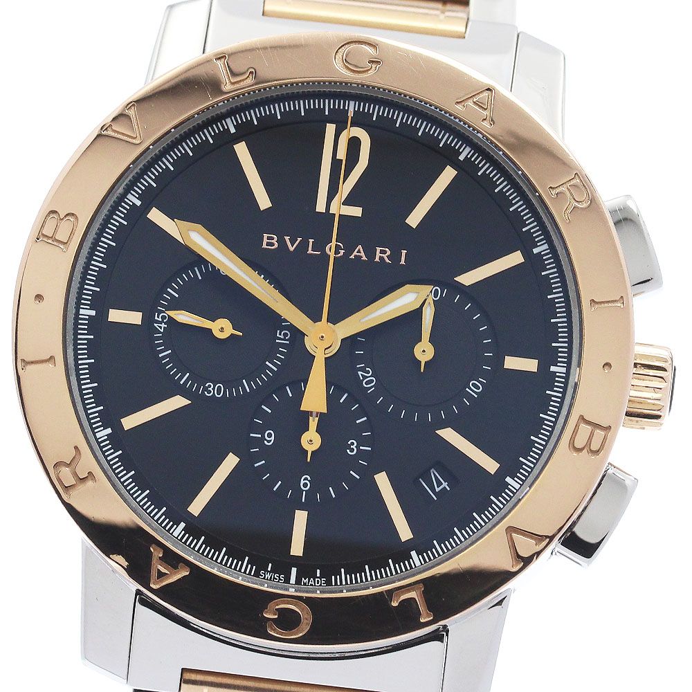 ブルガリ BVLGARI BB41SPGCH ブルガリブルガリ デイト クロノグラフ 自動巻き メンズ _975714