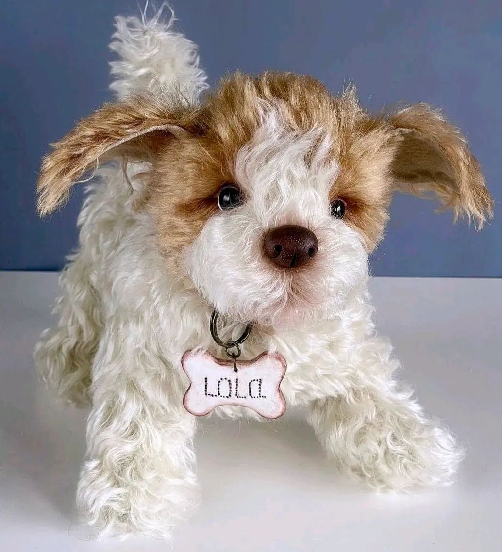 ハンドメイド犬のぬいぐるみ