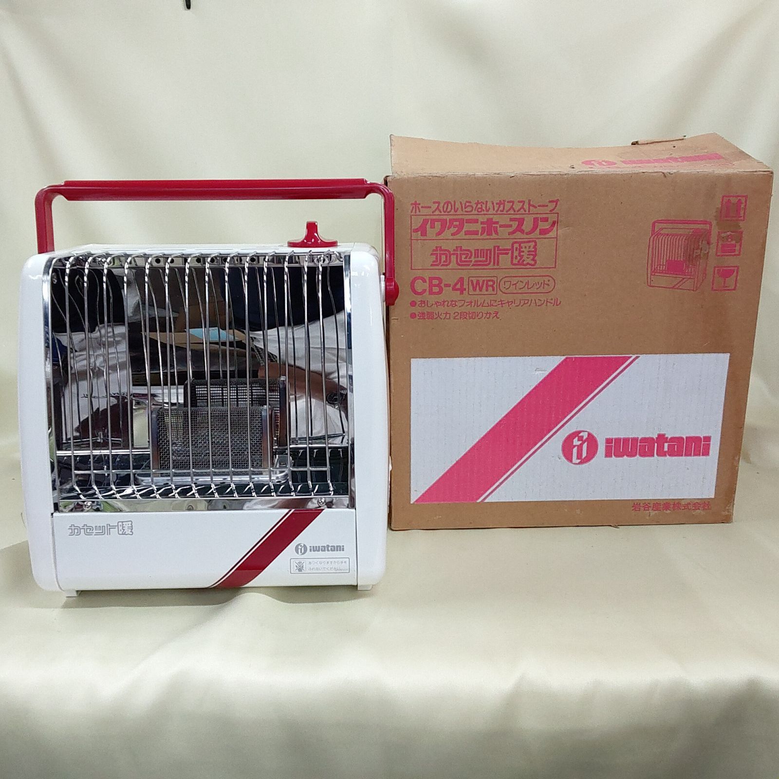 美品・イワタニ カセットガスストーブ イワタニホースノン カセット暖 CB-4WR ワインレッド レトロ家電 キャンプ ソロキャンプ アウトドア インテリア 箱付 A984 5,920円