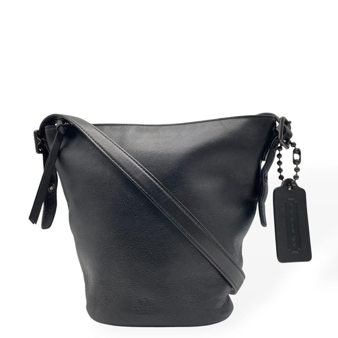 極美品　COACH コーチ　ショルダーバッグ　ブラック　ブリーカー　レザー