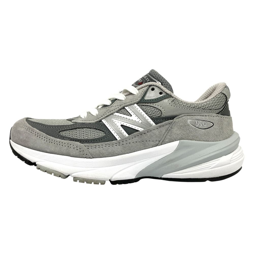 新品同様 NEW BALANCE ニューバランス 990 V6 スニーカー シューズ 靴 スエード レザー USA製 サイズ23cm グレー レディース 古着 中古 USED