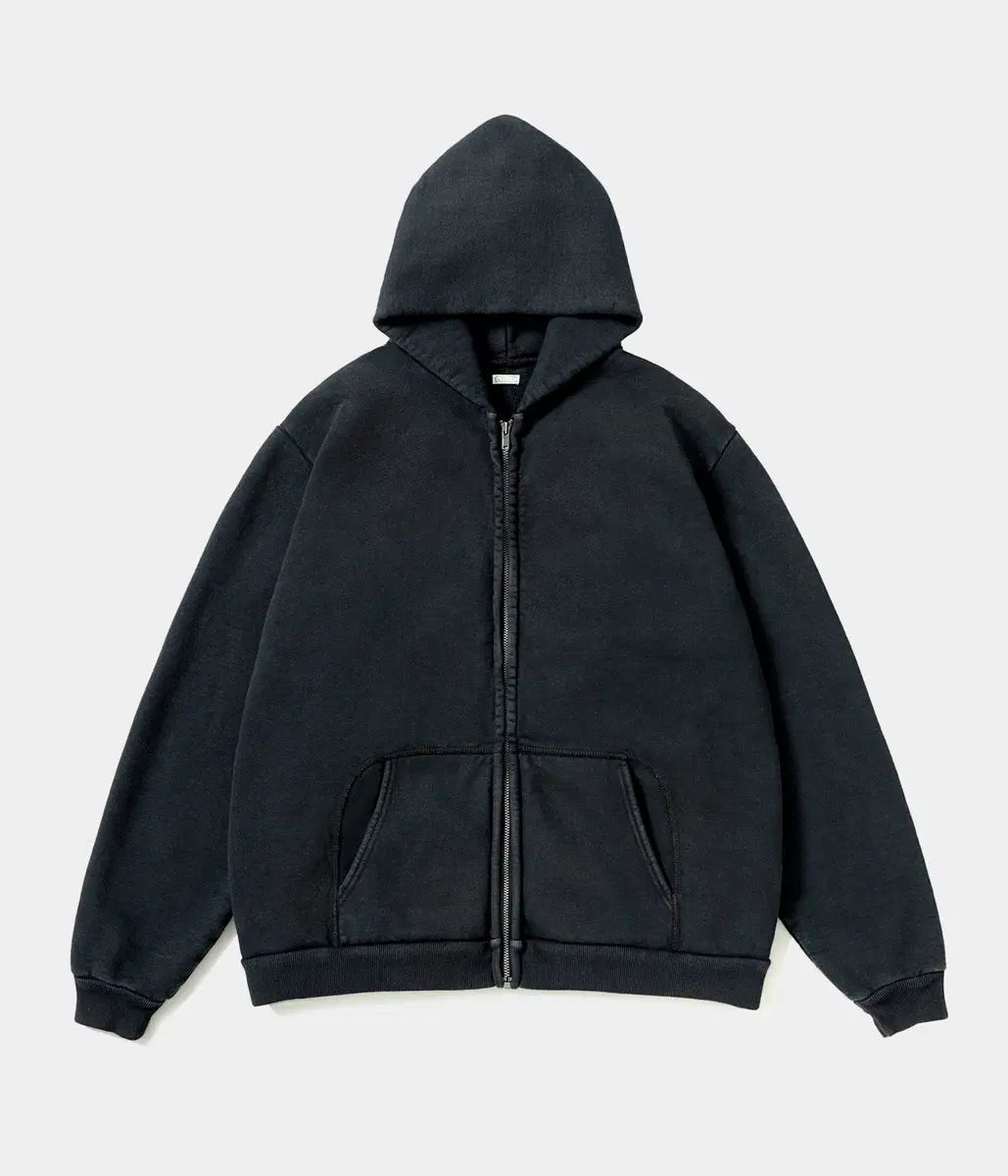 アプレッセ 26aw ヴィンテージ フードジップアップ Tシャツ ブラック 3