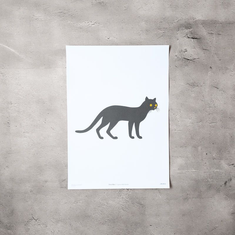 Enzo Mari｜Il gioco delle favole | Gatto｜50×70cm ポスター