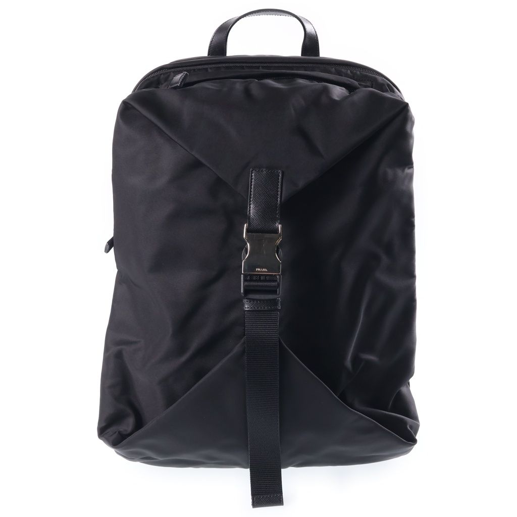 PRADA (プラダ) リナイロン バッグパック リュックサック ブラック 2VZ028 シルバー金具
