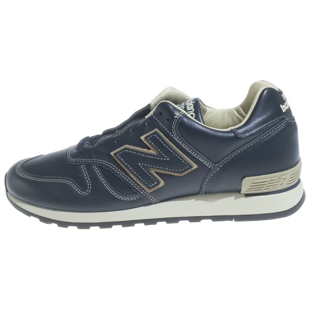 New Balance (ニューバランス) M670NVY オールレザー ローカットスニーカー ネイビー US9/27cm