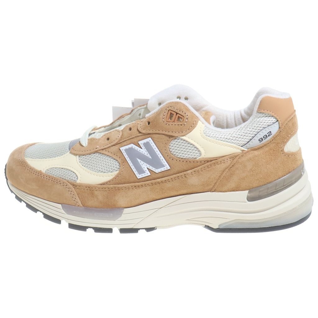 New Balance (ニューバランス) U992CC SWEET CARAMEL CALCIUM スエード メッシュ ローカットスニーカー ベージュ US9.5/27.5cm