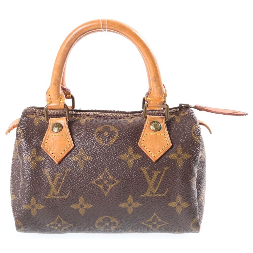 LOUIS VUITTON (ルイヴィトン) モノグラム ミニスピーディ 2WAYバッグ ショルダーバッグ ミニボストンバッグ ハンドバッグ ブラウン レザー×PVC M41534 ゴールド金具