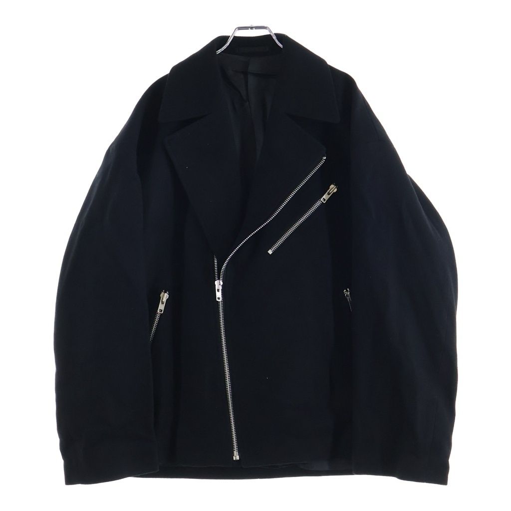 LAD MUSICIAN (ラッドミュージシャン) 23AW MELTON RIDERS COAT メルトンウール ダブルライダースジャケット ブラック 2223-314