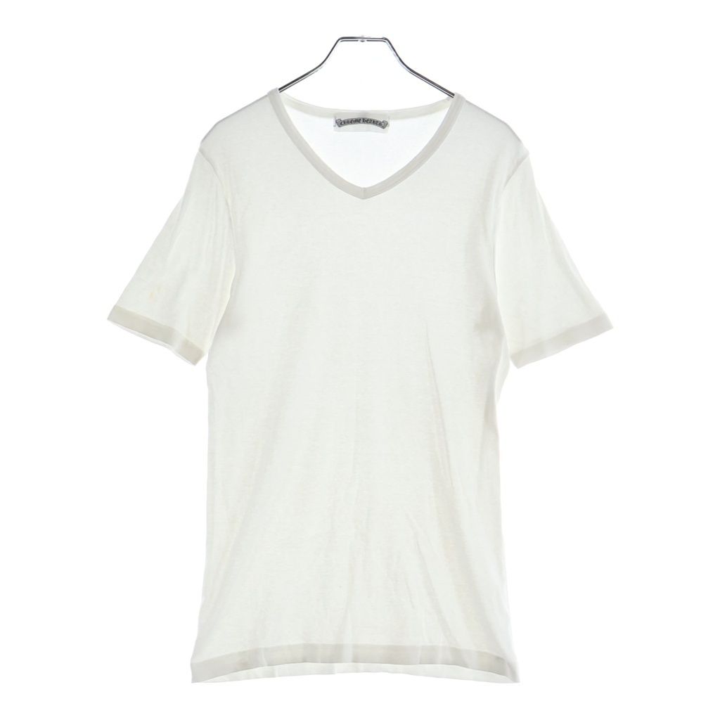 CHROME HEARTS (クロムハーツ) CH PLUSタグ付き クルーネック インナー シャツ ホワイト