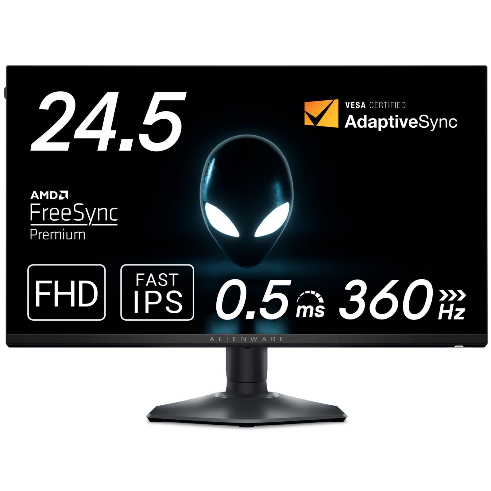 Dell AW2523HF 24.5インチ Alienware ゲーミングモニター(3年間無輝点交換保証/FHD/Fast IPS,非光沢/DP,HDMI/sRGB 99%/縦横回転,高さ調整/0.5ms/ [【AW2523HF】FHD/360Hz/3年保証]