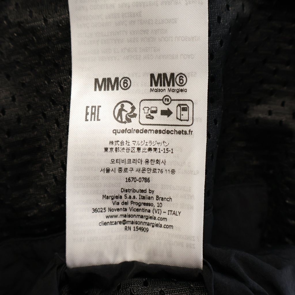 MM6 Maison Margiela (エムエムシックスメゾンマルジェラ) NYLON WINDOBREAKER JACKET ハイネックジップアップナイロン ウィンド ジャケット ブラック SH0AM0083