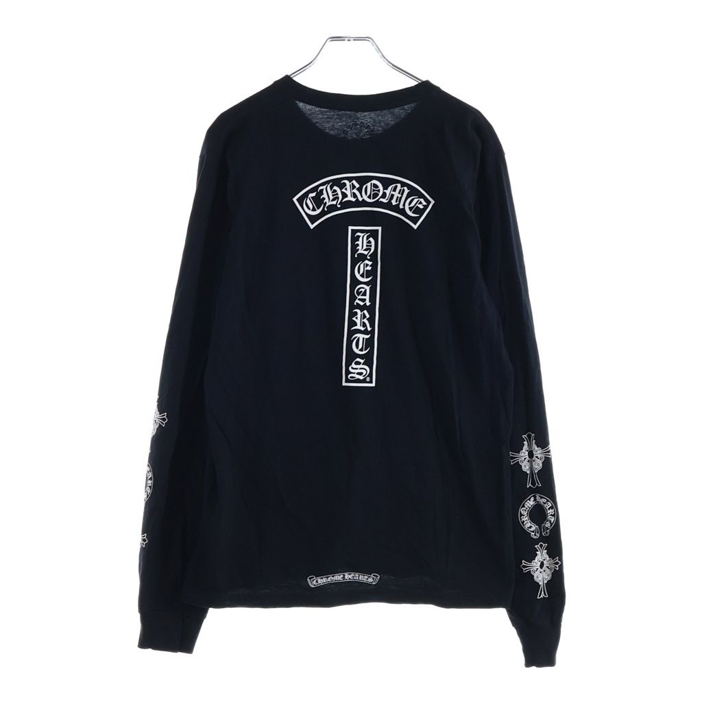 CHROME HEARTS (クロムハーツ) OLD CH L/S T-SHIRT オールド バックTバープリント 長袖Tシャツ ロンT ブラック