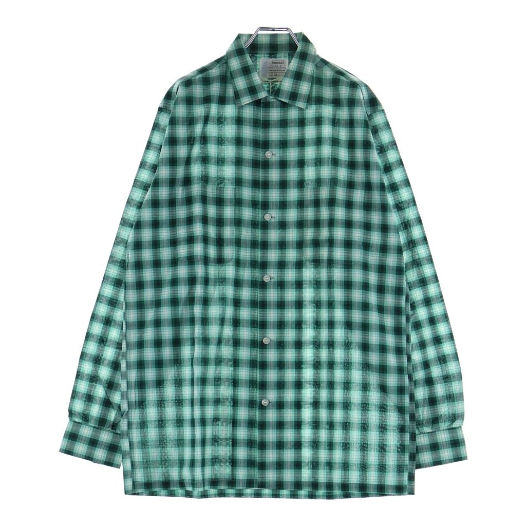 PENNEYS TOWNCRAFT (ぺニーズタウンクラフト) 60S DEADSTOCK COTTON CHESK L/S SHIRT TALL MEN デッドストック コットン チェック 長袖 シャツ グリーン/ホワイト/ブラック