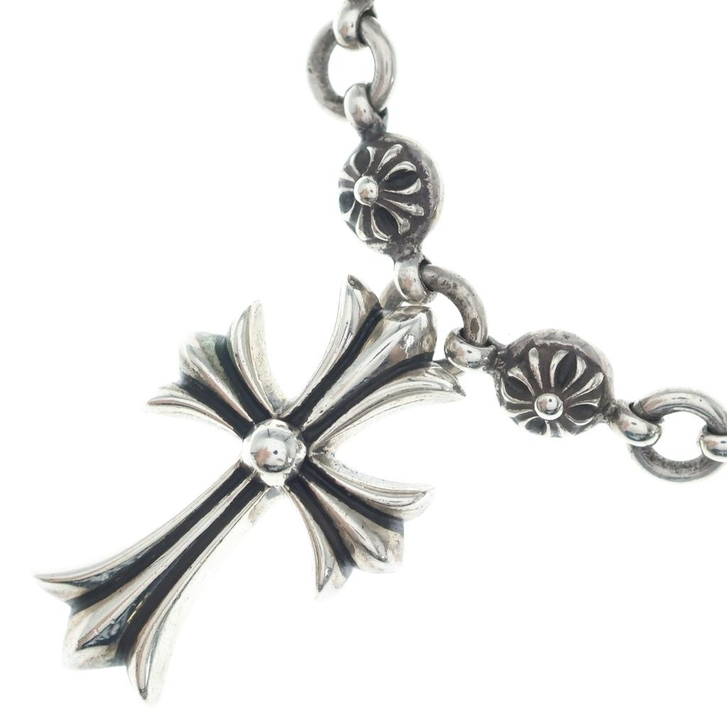 CHROME HEARTS (クロムハーツ) #1 CRSBL CHN SML CH CRS クロスボールチェーン スモールCHクロス ネックレス シルバー BCA193