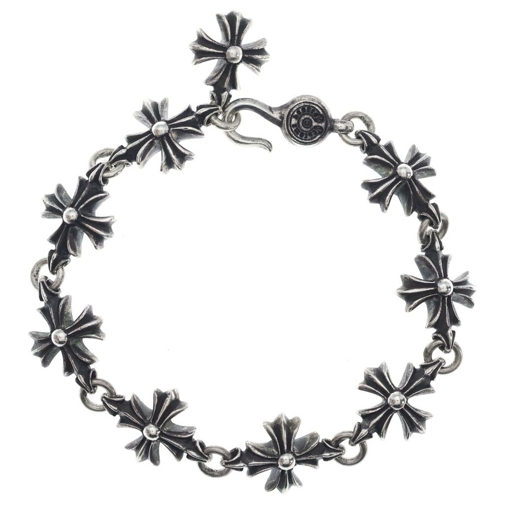 CHROME HEARTS (クロムハーツ) CO CH PLUS カットアウトCHプラス ブレスレット シルバー 9LINK BCA139