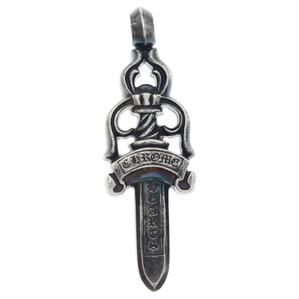 CHROME HEARTS (クロムハーツ) LARGE DAGGER ラージダガーペンダントトップ ブラックロジウム シルバー