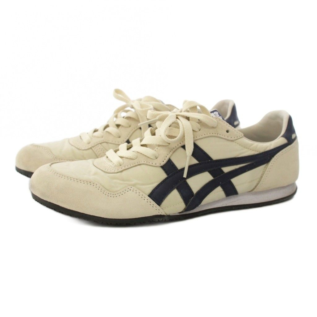 オニツカタイガー Onitsuka Tiger セラーノ SERRANO スニーカー シューズ US10 白 アイボリー 紺 ネイビー 1183B400 /TK