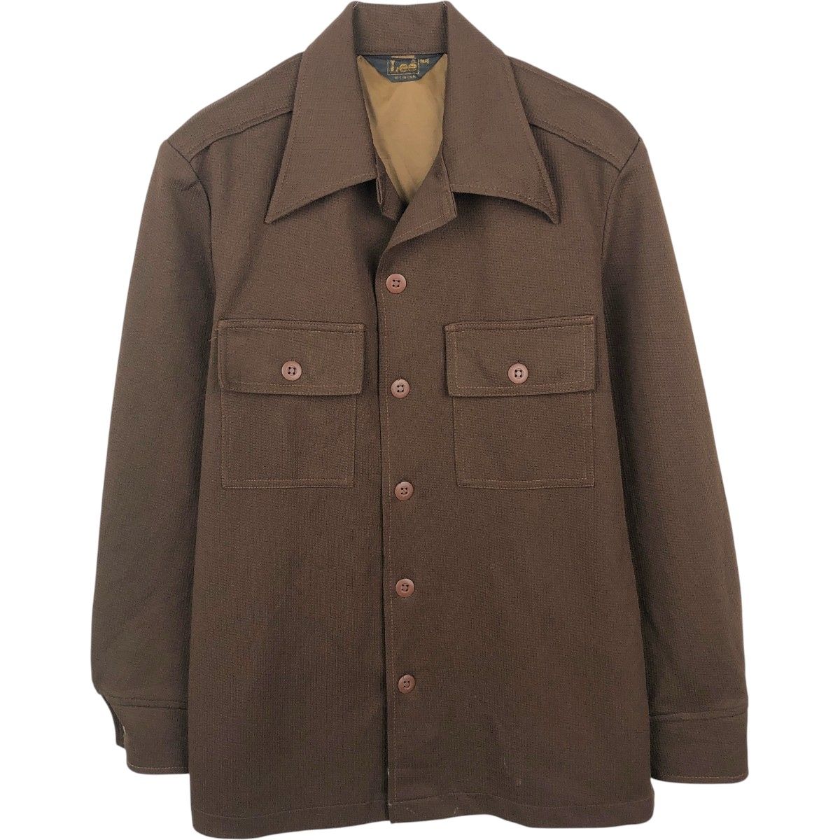 古着 70年代 リー Lee 長袖 オープンカラーシャツ ボックスシャツ USA製 メンズM相当 ヴィンテージ/eaa665024 8,395円