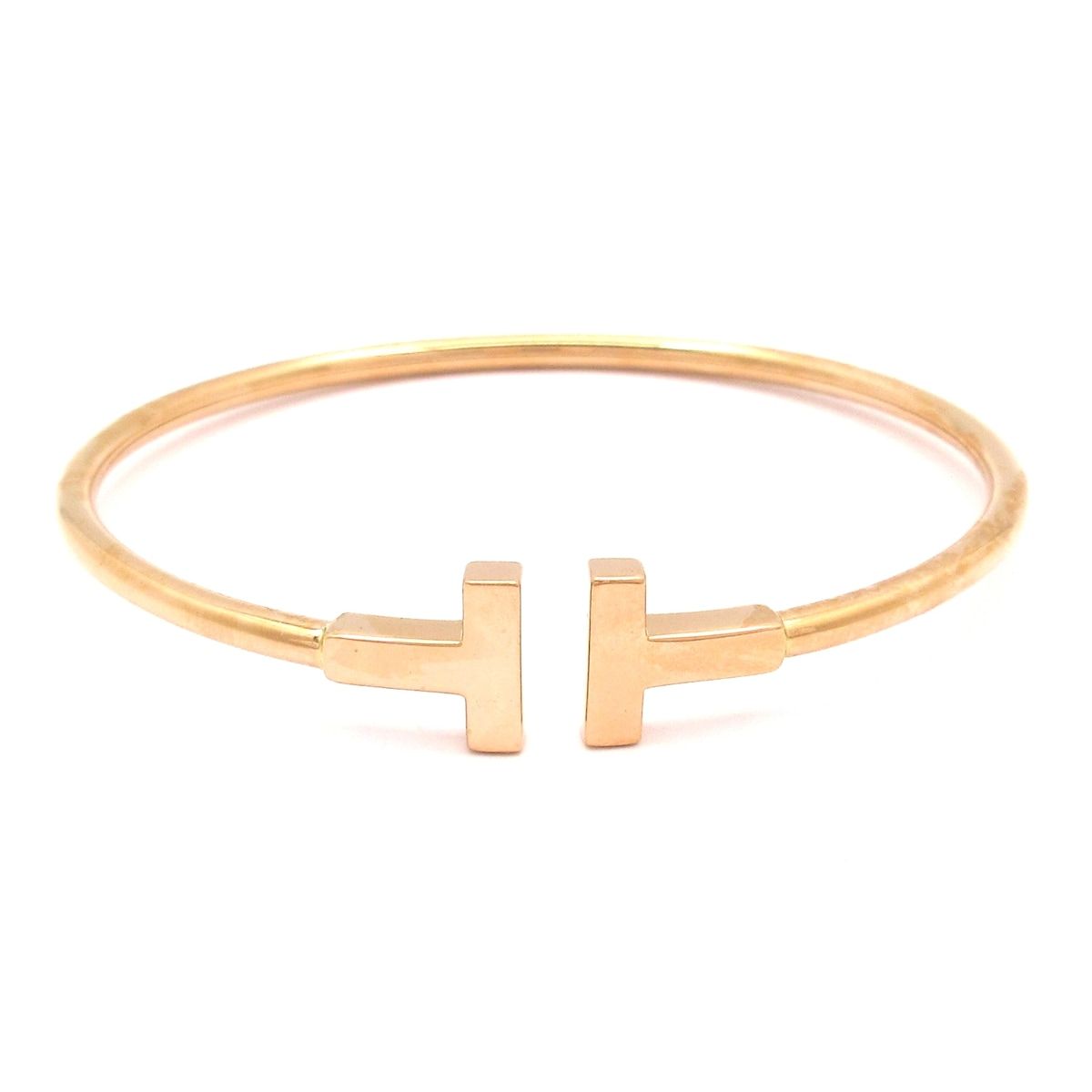TIFFANY&Co.(ティファニー) バングル美品 Tワイヤーブレスレット K18PG