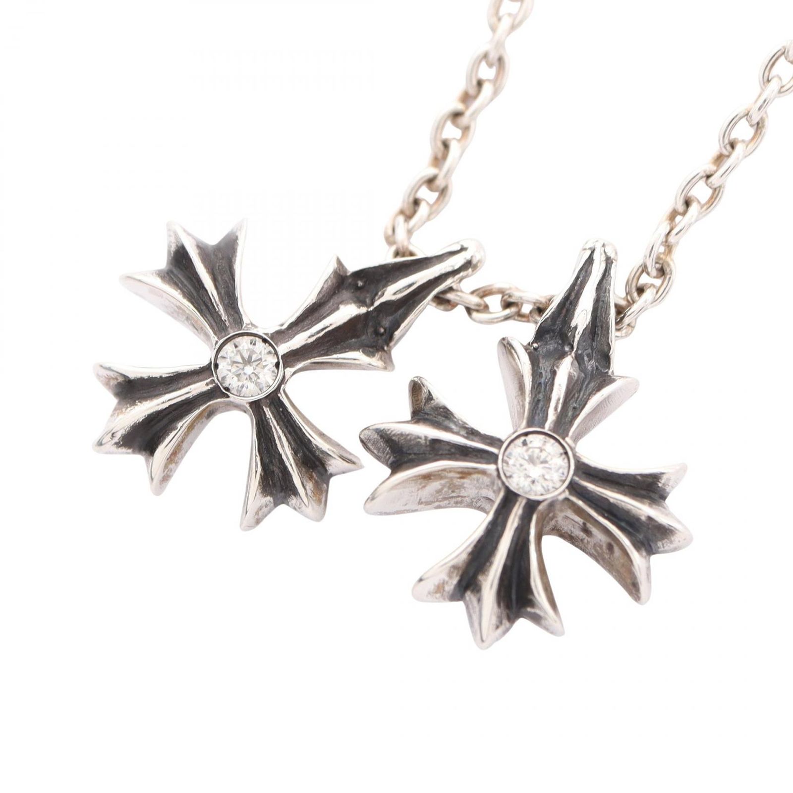 CHROME HEARTS クロムハーツ Chrome Hearts × COMME des GARCONS CH PLUS 2P DMND ネックレス