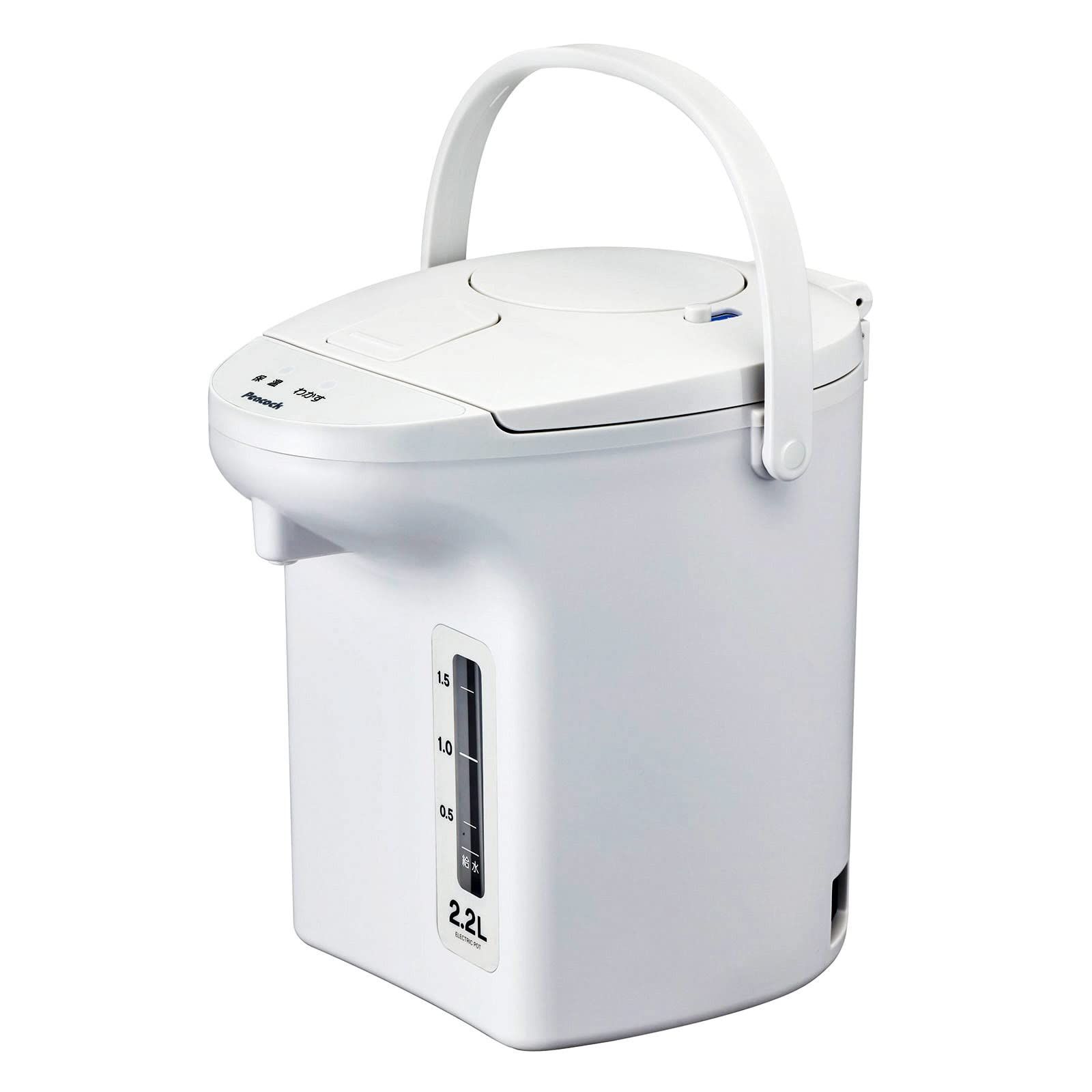 ピーコック 電気ポット 2.2リットル お手入れ簡単 ステンレス 内容器 エアーポット 保温ポット 湯沸かしポット WVP-22 WA オールホワイト★ d0295045