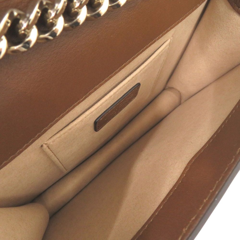 美品 ジミーチュウ ヴァレンヌ レザー ブラウン チェーンショルダー ショルダーバッグ 茶 0016 JIMMY CHOO