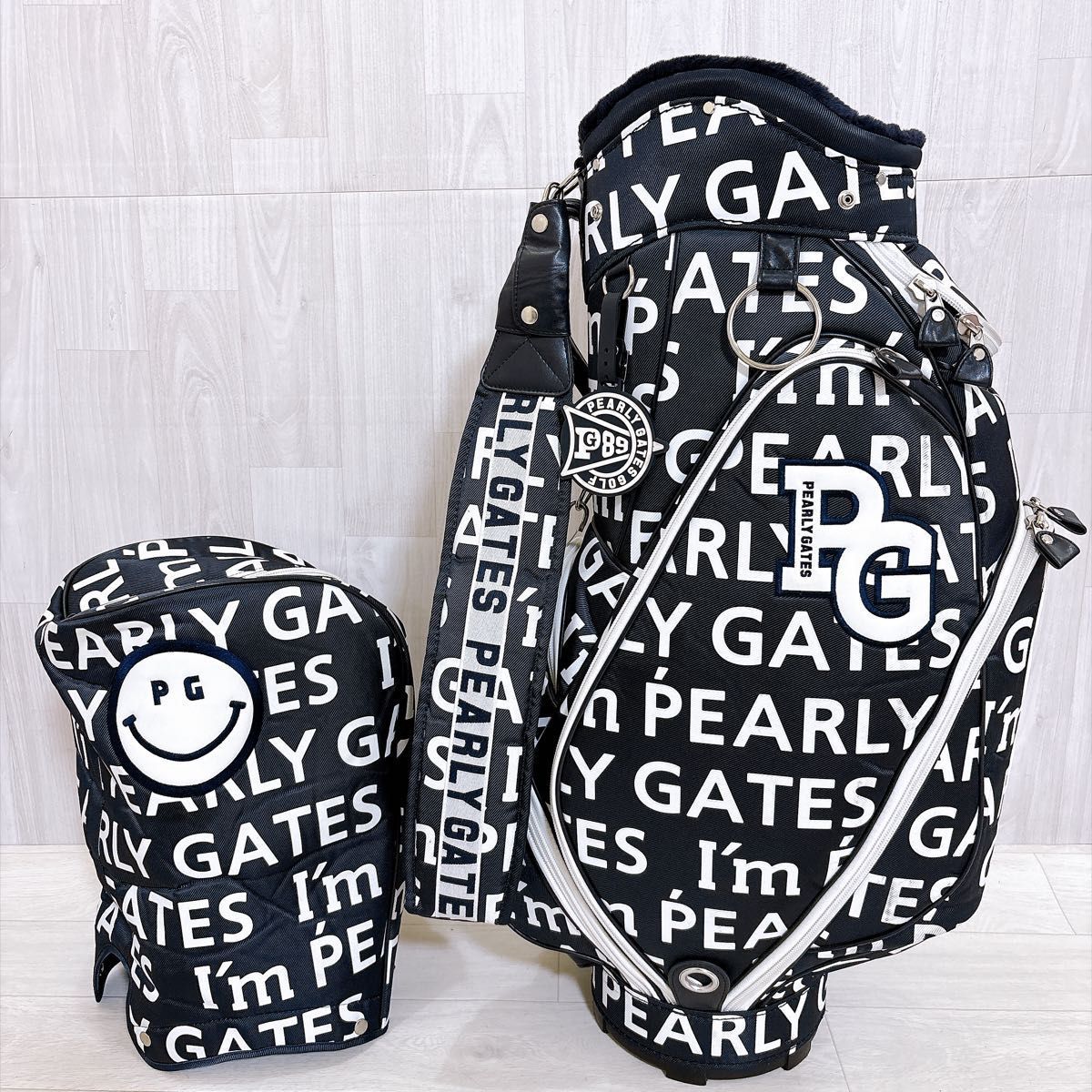 希少 I'm PEARLY GATES 30周年記念限定モデル パーリーゲイツ キャディバッグ 総柄 G-0913