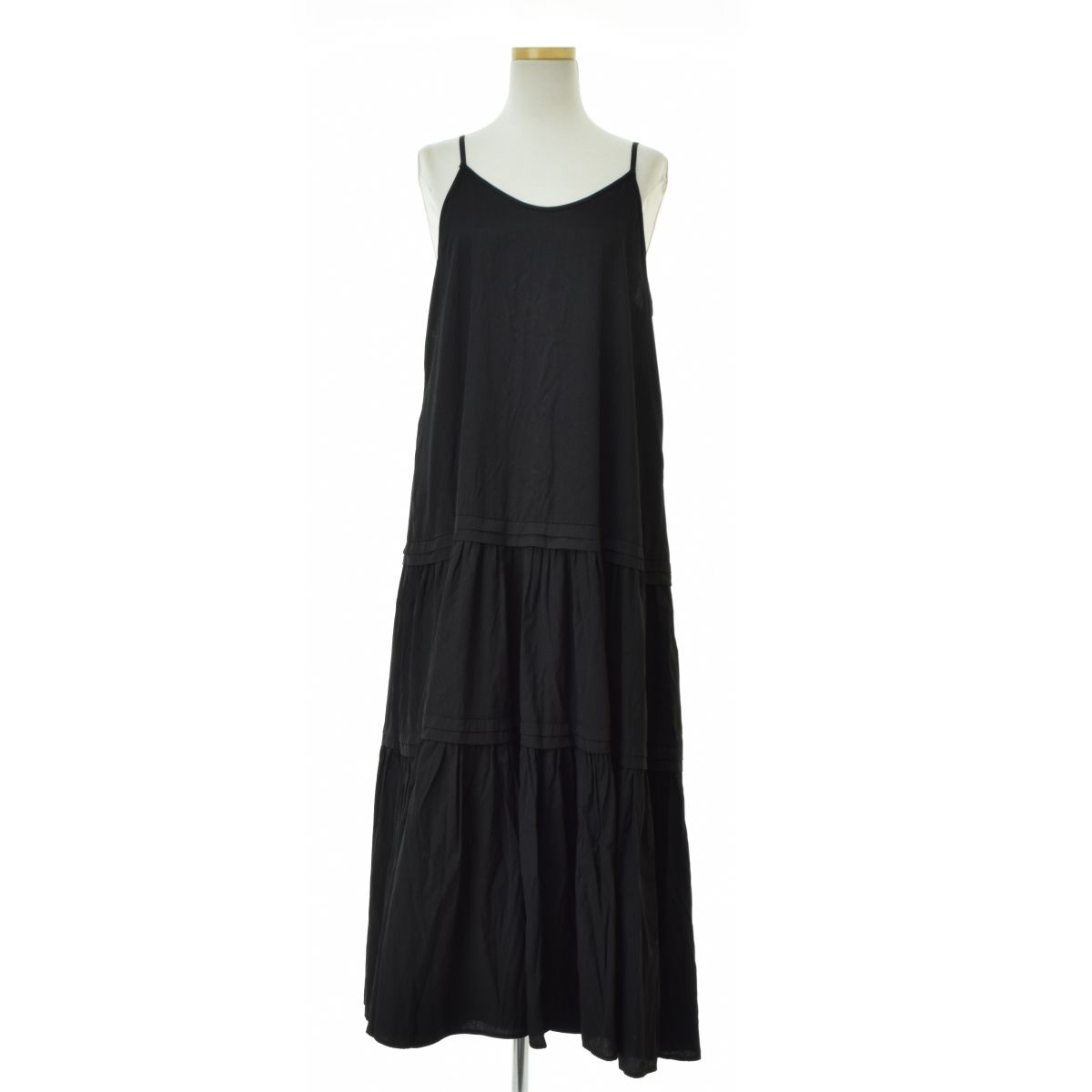 【LoungedressGALLARDAGALANTE】25AW LDZ1061109A0002 サテンティアードキャミワンピースマキシキャミソールワンピース