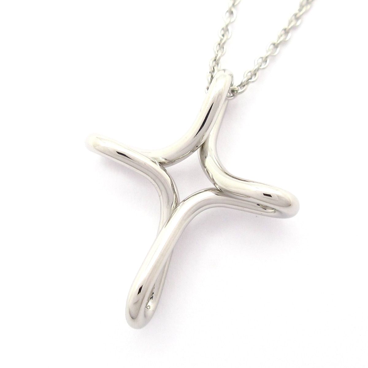 TIFFANY&Co.(ティファニー) ネックレス新品同様 オープンクロス Pt950