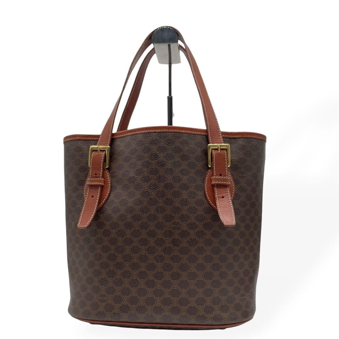 極美品 CELINE セリーヌ トートバッグ　ヴィンテージ マカダム ブラウン