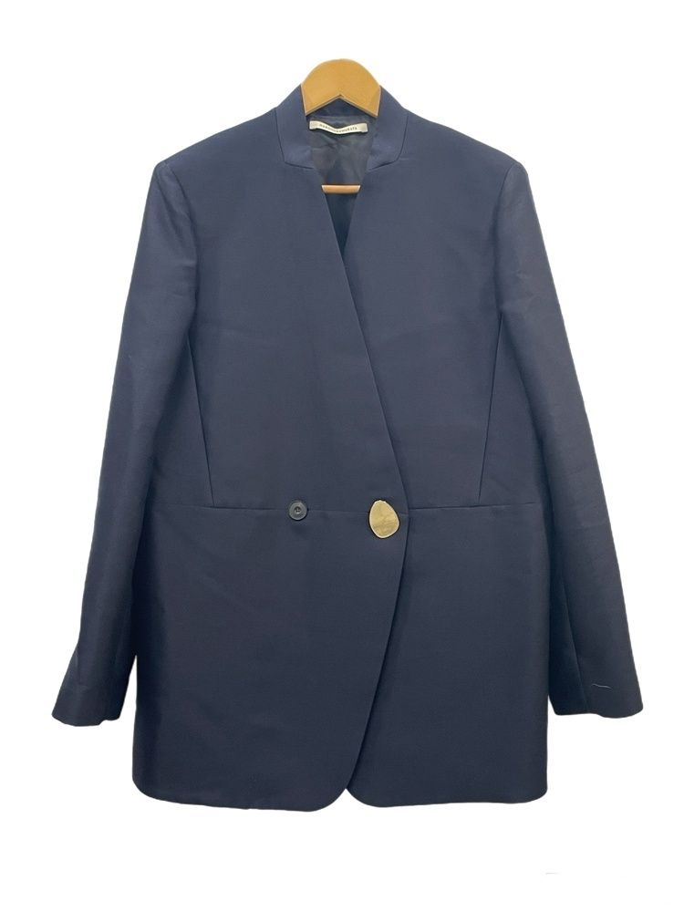 ハルノブムラタ HARUNOBUMURATA HARU COLLARLESS WOOL TAILORED BLAZER HM24W216-STY02 ジャケット ネイビー 36 601LT-44 42,900円