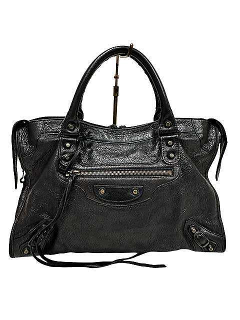 【中古】BALENCIAGA LE CITY バレンシアガ シティ ハンドバッグ ショルダーバッグ 2Wayバッグ レザー ブラック 115748_s23_セルモアから出品_s-1145-r23