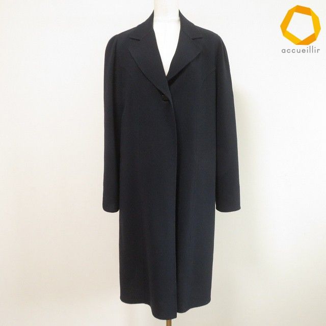 #anc レリアン Leilian コート 11 黒 ステンカラー 薄手 ロング イタリア製 レディース [1026738] 9,240円