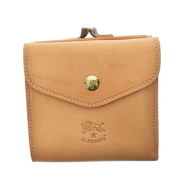 イルビゾンテ IL BISONTE 三つ折り財布 SMW011 P NA106B がま口 小銭入れ 三つ折り 財布 NATURALE ベージュ系 37,960円