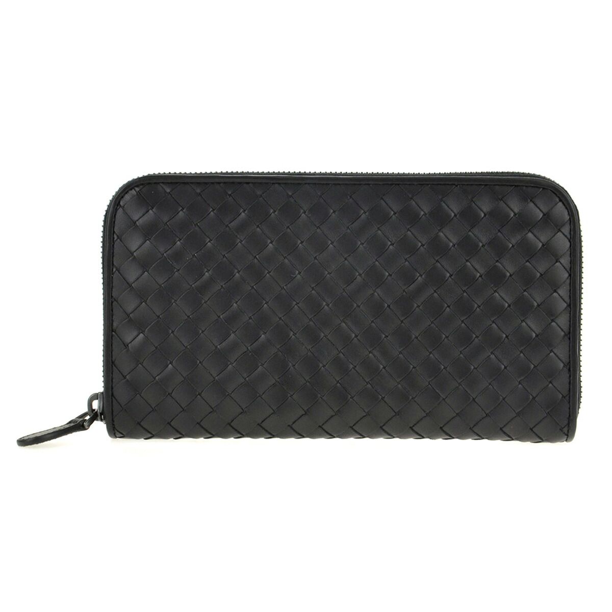 ボッテガヴェネタ BOTTEGA VENETA 財布 イントレチャート VN ジップアラウンドウォレット 114076 V4651 1000 小銭入れ付き ラウンドファスナー長財布 ネロ NERO ブラック