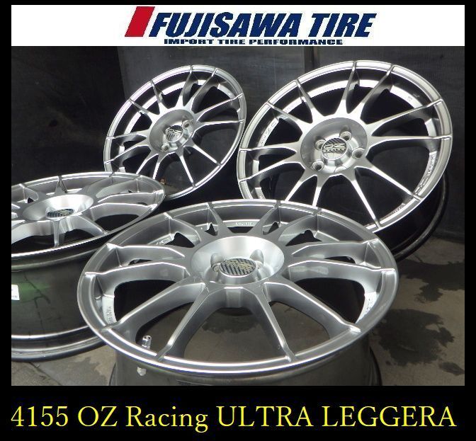 【4155】25B▲送料無料▲OZ Racing Ultra leggera▲17x8.0J 5穴 PCD100 +48▲4本 26105194