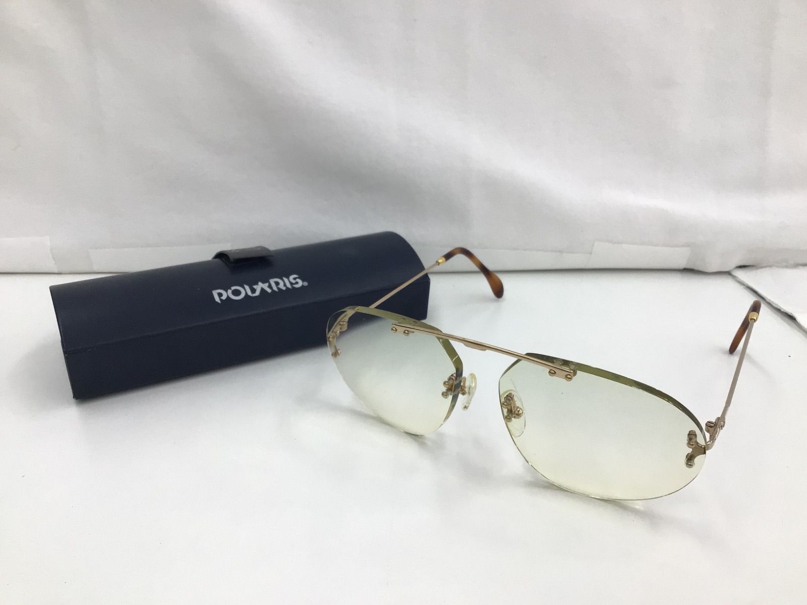 【中古・現状品】 POLARIS 眼鏡 スウェーデン製 老眼鏡 ケース付 B-217