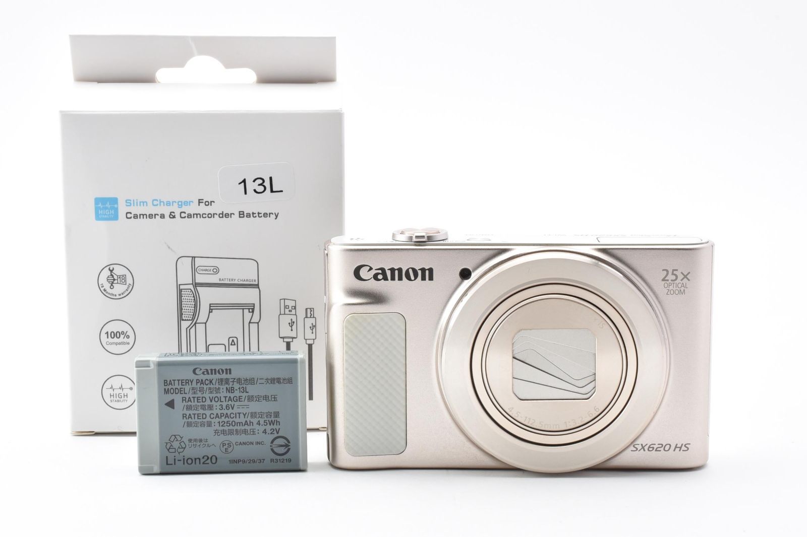 Canon キャノン PowerShot SX620 HS ホワイト /3349 動作OK 返金保証