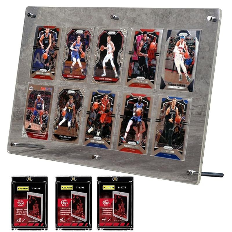 [Brand New] REDICE Screw-Down Display Case UV Protection 35-75PT Card Compatible Acrylic Stand Card Case w/ 3 Magnetic Loaders, Compatible with Trading Cards, Approx. 2 mm Thick (Compatible with 10 Linked Cards+1 Magnetic Loader)