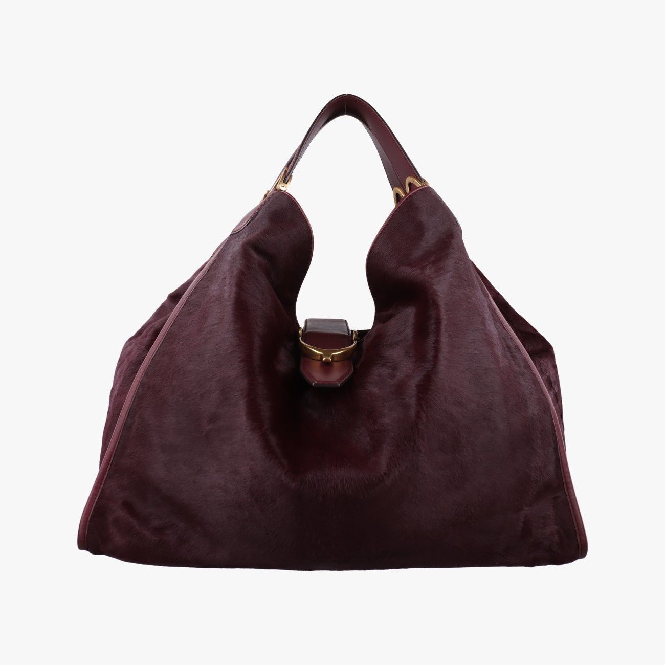 グッチGucciスターラップ エキゾチック ホースビット ワインレッド ハラコ 296855 G013022204