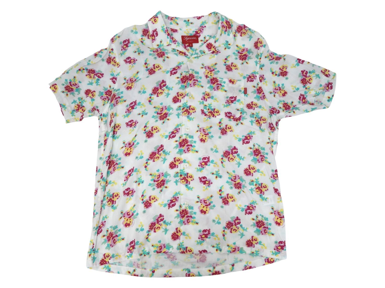 ■2022ssモデル Supreme Floral Rayon S/S Shirt サイズM ホワイト シュプリーム メンズ ▲(134) 8,030円