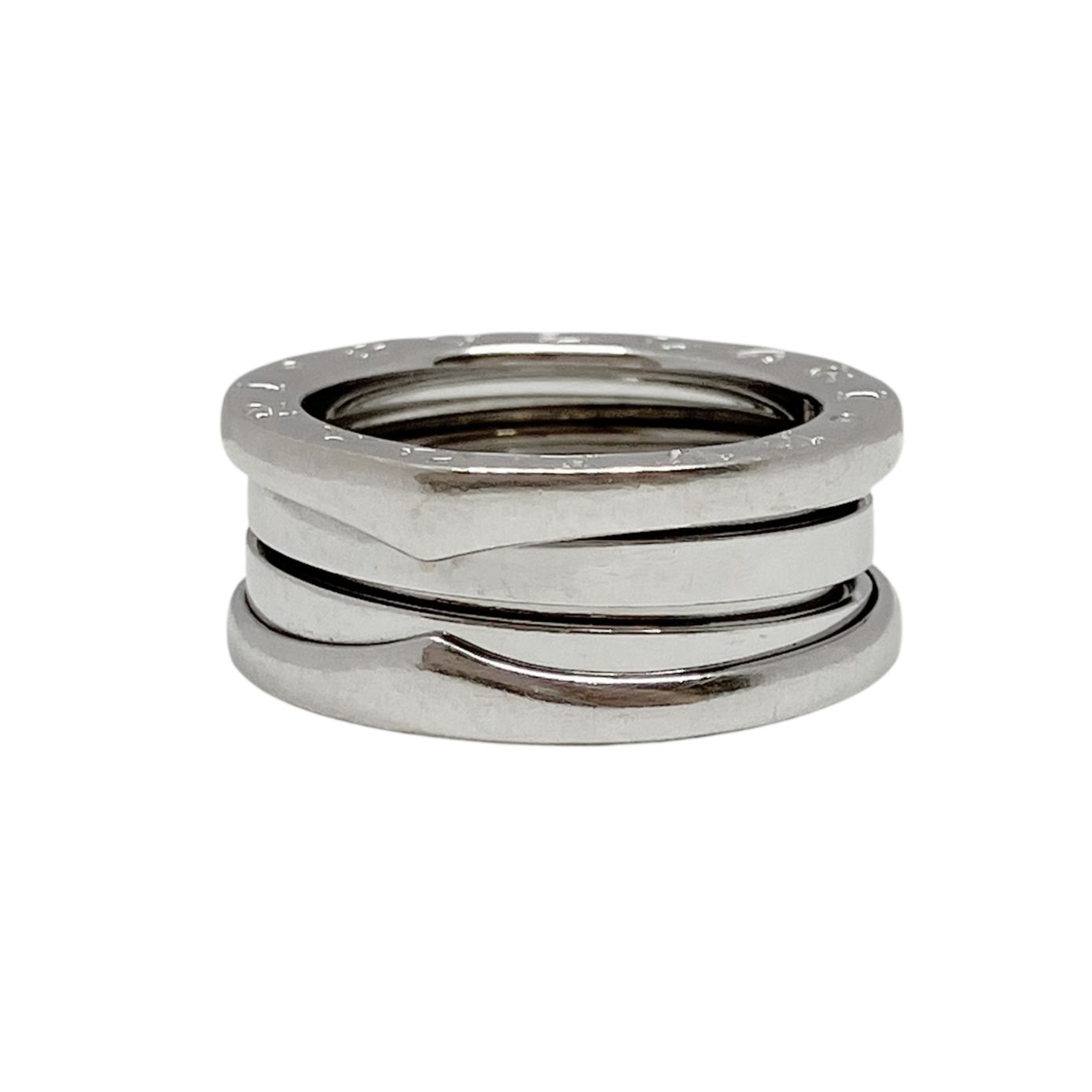 BVLGARI ブルガリ B.zero1 2バンド リング 750 WG K18 18金 ホワイトゴールド ビーゼロワン 指輪 ネックレストップ アクセサリー メンズ レディース ユニセックス ジュエリー ブランド プレゼント 50 約 9号 10号