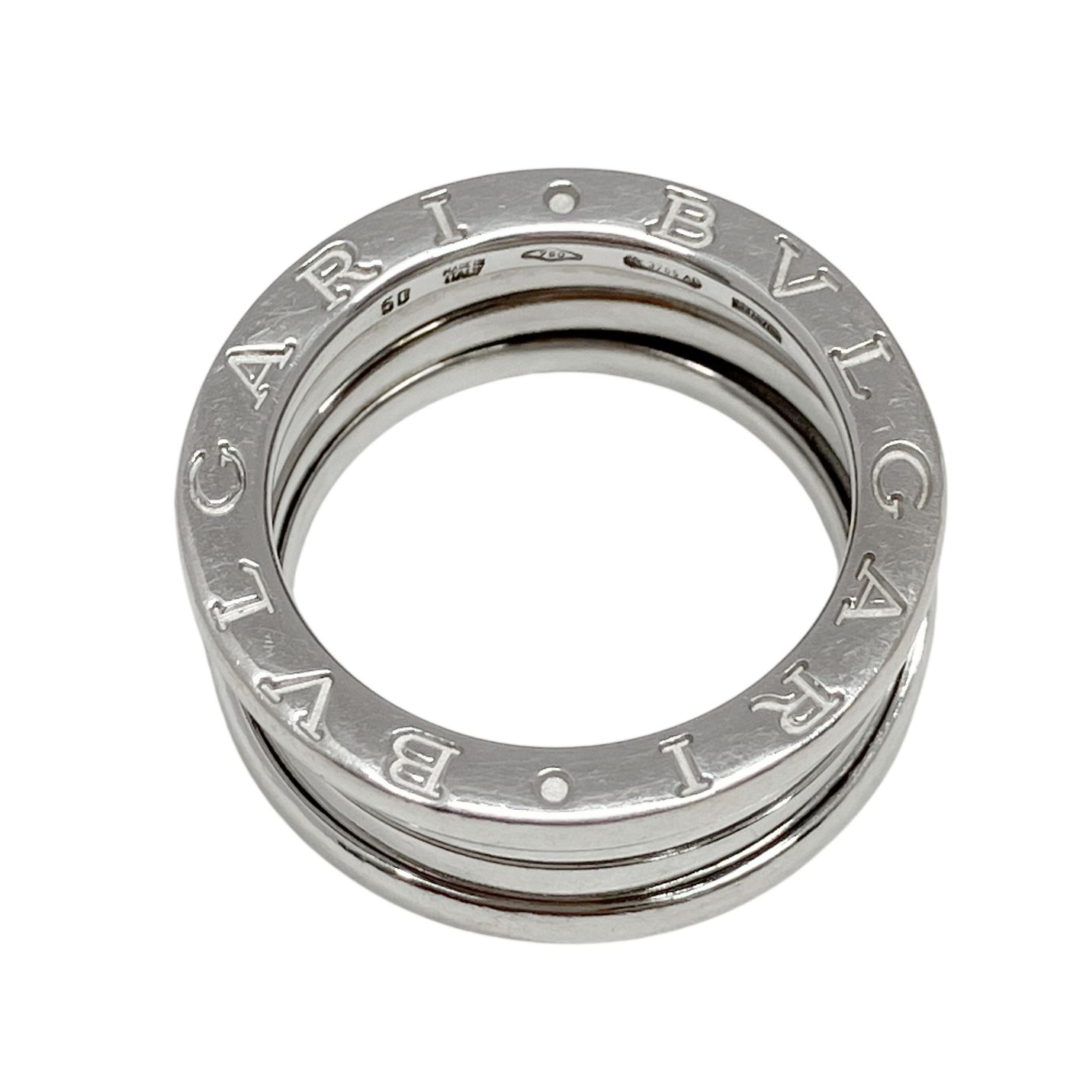 BVLGARI ブルガリ B.zero1 2バンド リング 750 WG K18 18金 ホワイトゴールド ビーゼロワン 指輪 ネックレストップ アクセサリー メンズ レディース ユニセックス ジュエリー ブランド プレゼント 50 約 9号 10号