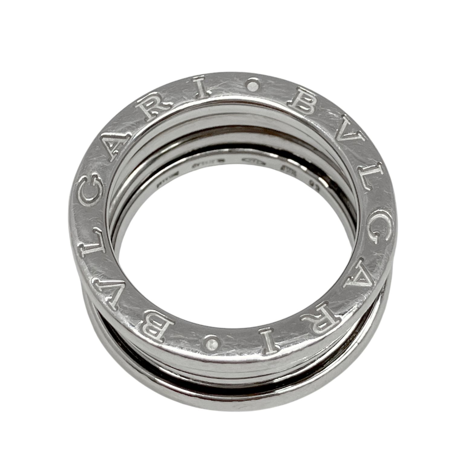 BVLGARI ブルガリ B.zero1 2バンド リング 750 WG K18 18金 ホワイトゴールド ビーゼロワン 指輪 ネックレストップ アクセサリー メンズ レディース ユニセックス ジュエリー ブランド プレゼント 50 約 9号 10号