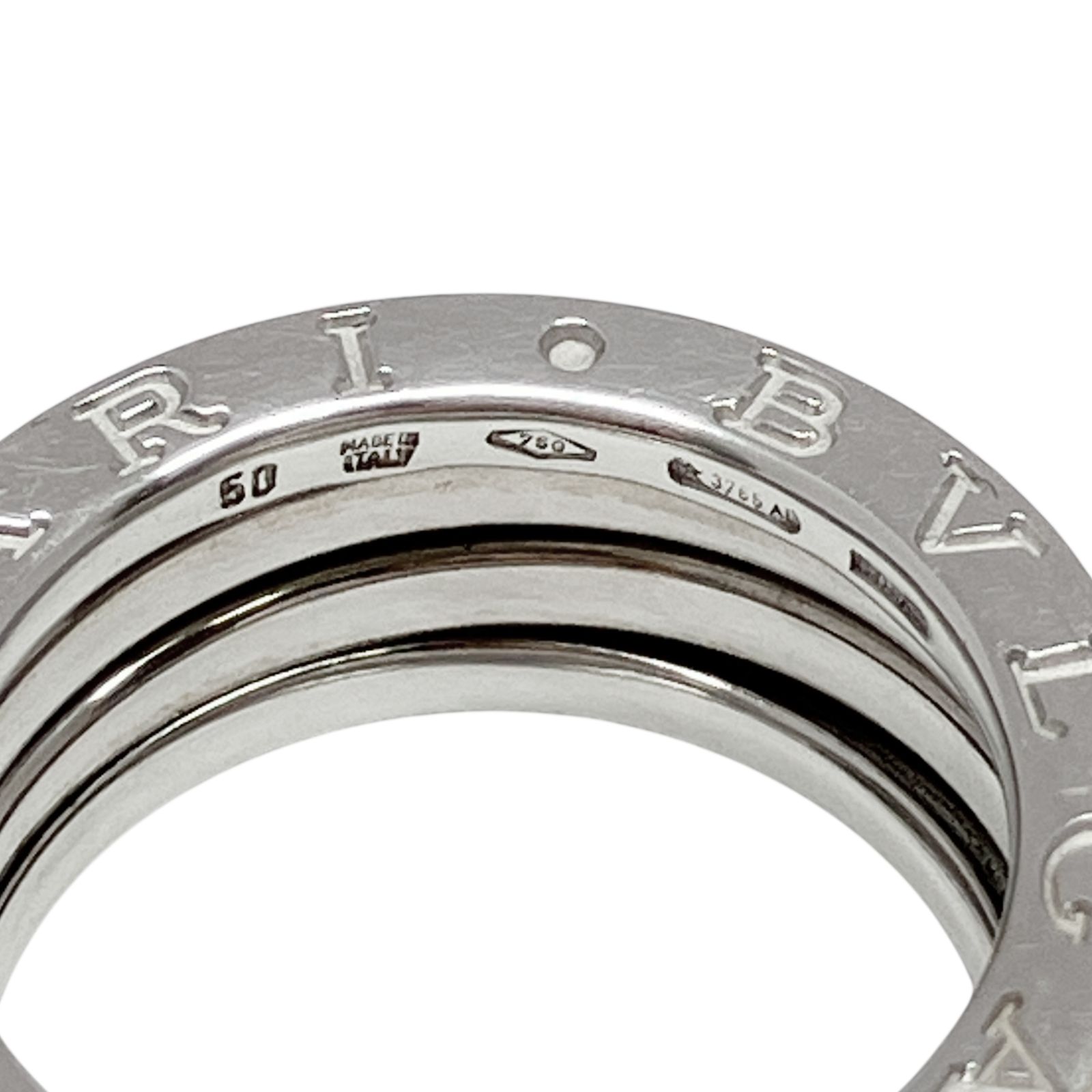 BVLGARI ブルガリ B.zero1 2バンド リング 750 WG K18 18金 ホワイトゴールド ビーゼロワン 指輪 ネックレストップ アクセサリー メンズ レディース ユニセックス ジュエリー ブランド プレゼント 50 約 9号 10号